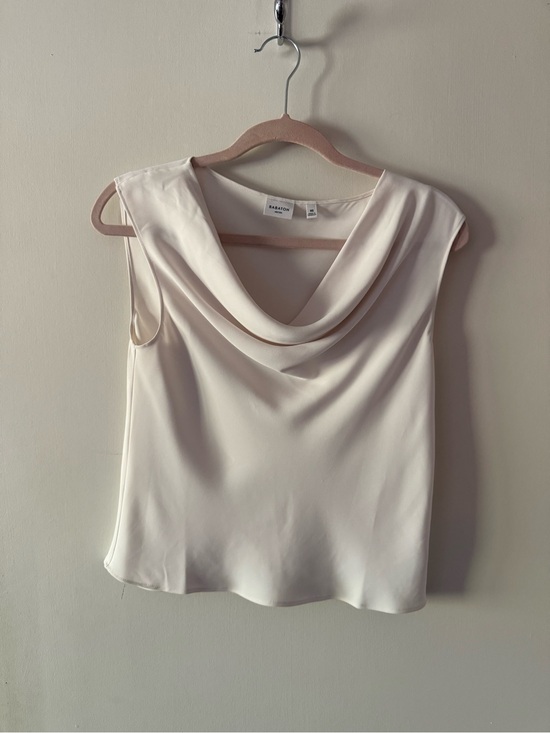 Aritzia Tops - Babaton Ivory Draped Cowl Neck Sleeveless Top